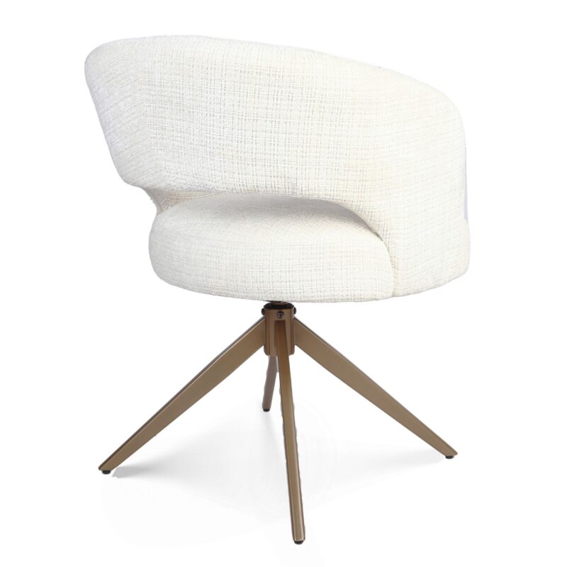 Detail van bronzen poot eetkamerstoel Demi