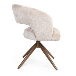 Perspectief van de eetkamerstoel Demi vanaf boven