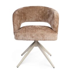 Textuur van stoffering van eetkamerstoel Demi in cinnamon