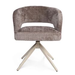 Textuur van stoffering van eetkamerstoel Demi in clay