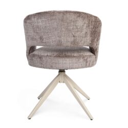 Eetkamerstoel Demi in clay in interieur met tafel en stoelen