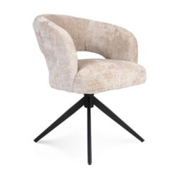 Eetkamerstoel Demi in beige in een interieur setting