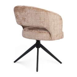 Metalen onderstel van de eetkamerstoel Demi in black