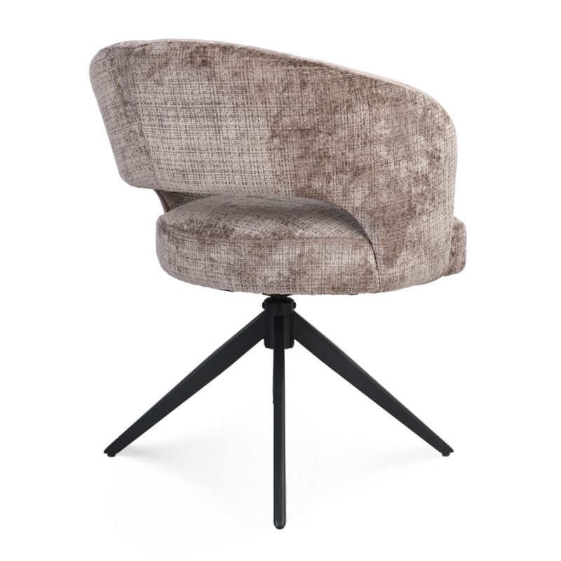 Detail van de poot van de eetkamerstoel Demi in clay