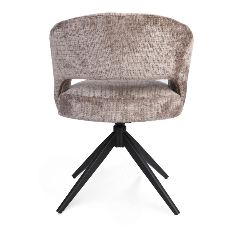 Eetkamerstoel Demi | Clay | Poot Black | Met armleuning