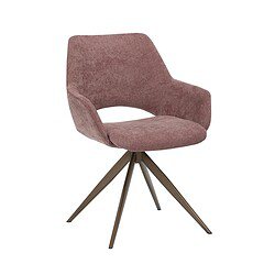 Eetkamerstoel Daisy vanuit zijkant, paarse stoel in eetkamer