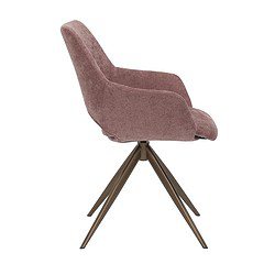 Eetkamerstoel Daisy vanuit onder, paarse stoel in eetkamer