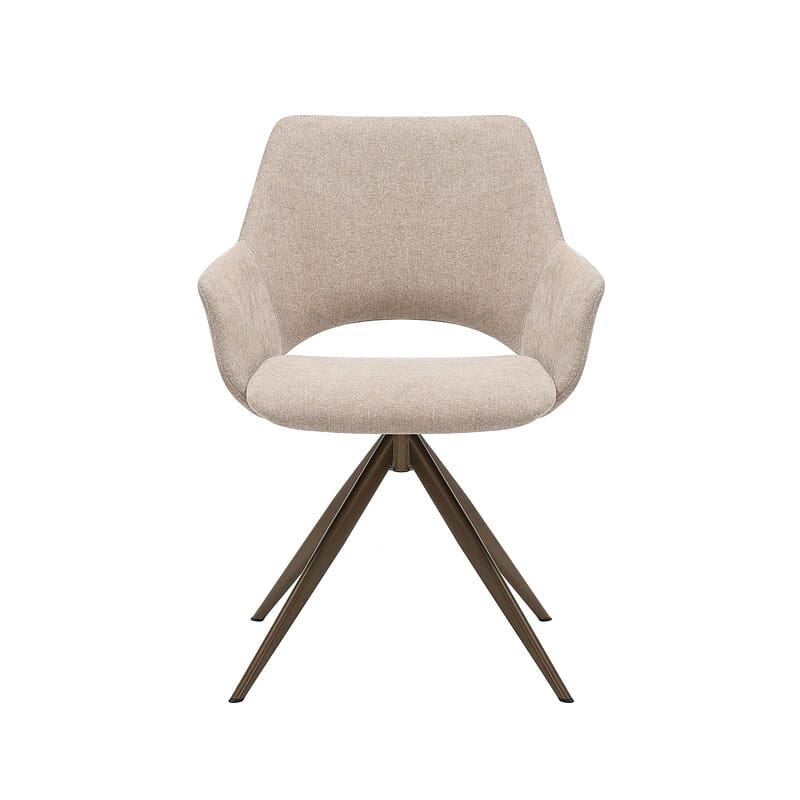 Afbeelding van de armleuninghoogte van de eetkamerstoel Daisy