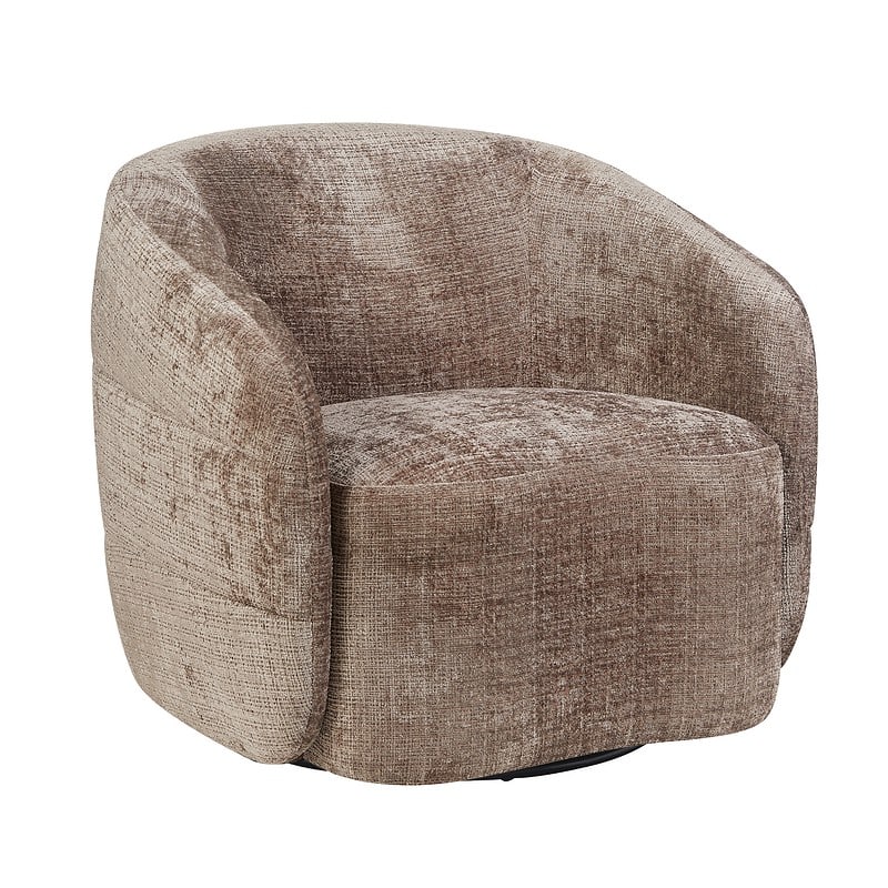 Draaifauteuil Yara Clay in off white kleur, luxe stoffering en moderne design