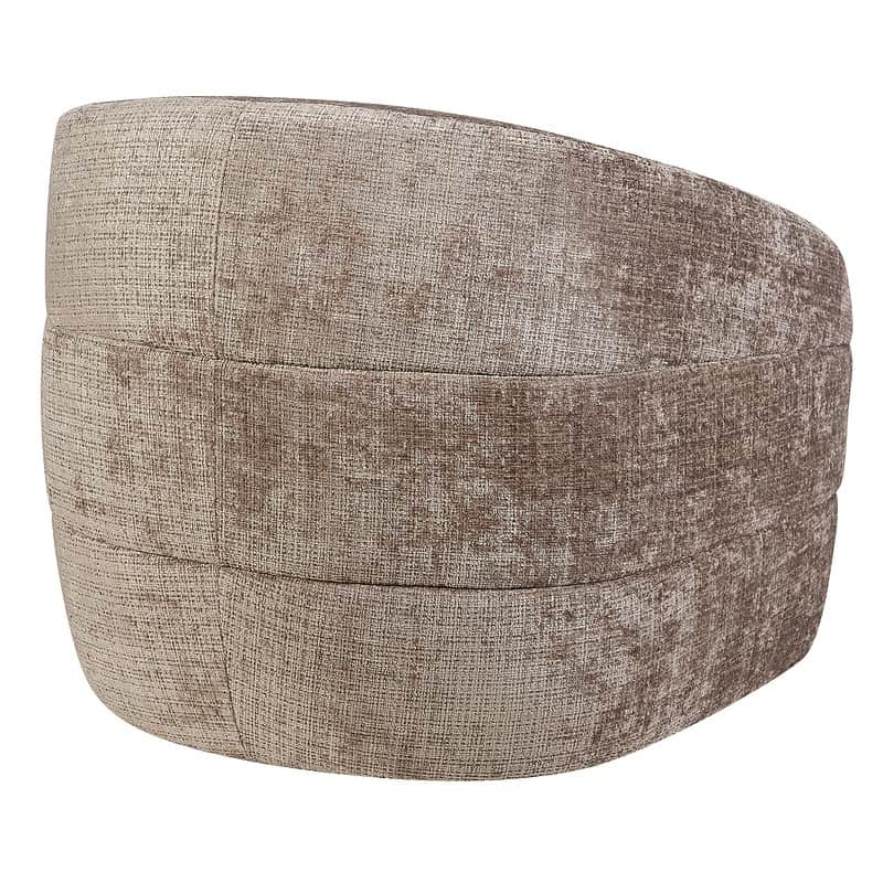 Draaifauteuil Yara Clay in interieur, luxe stoffering en moderne design