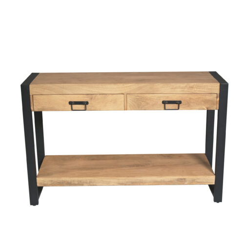 Detail van het metalen frame van de sidetable Britt