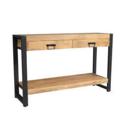 Textuur van het mangohouten oppervlak van de sidetable Britt