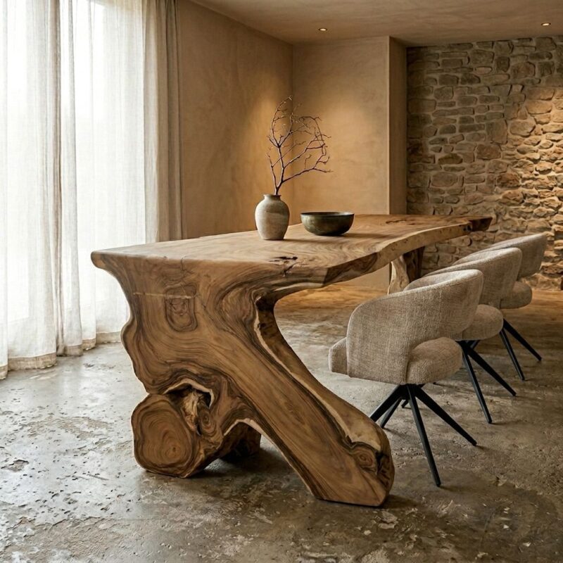 Suarhout Boomstamtafel Organisch | Root Poot 365 cm