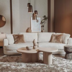 Detail beige Japandi salontafel Melzo