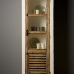 Detail Amanda vitrinekast, wit, landelijk romantisch stijl