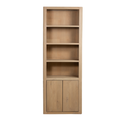 Tenna boekenkast naturel in interieur, landelijk modern stijl