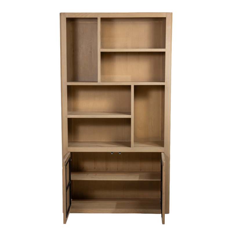 Tenna boekenkast naturel in een interieur, landelijk modern stijl