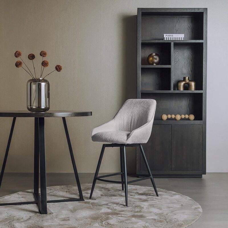 Trino Barstoel - fabric Trenza 08 oyster (draaibaar)