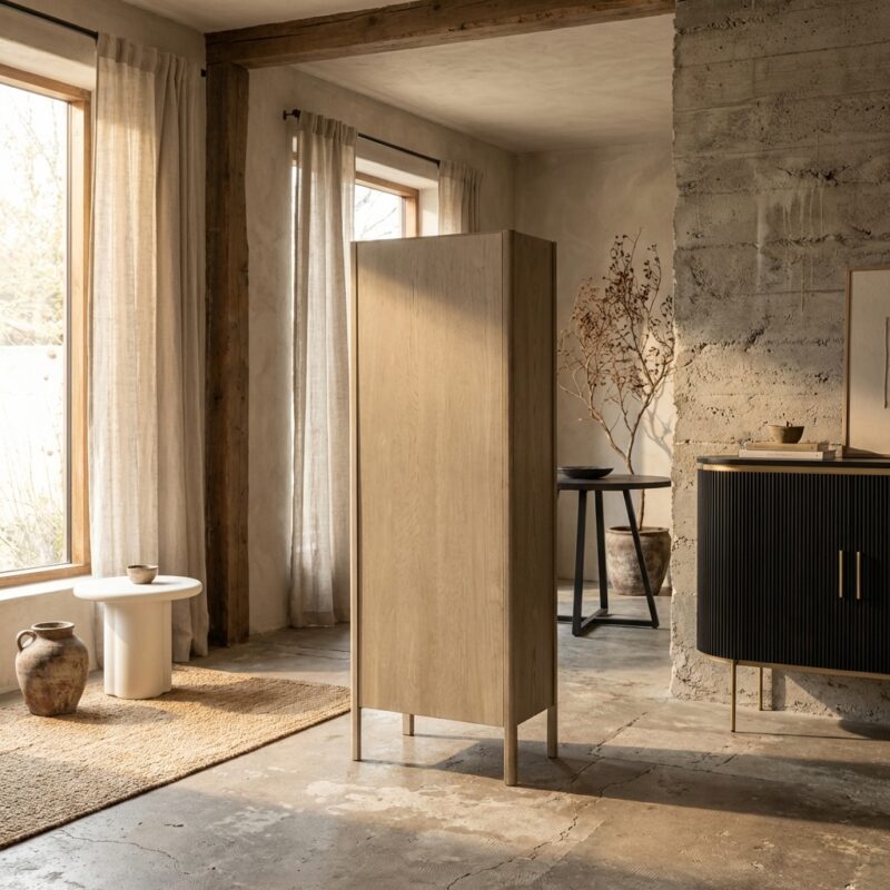 Amalfi opbergkast landelijk modern wit was 70 cm breed