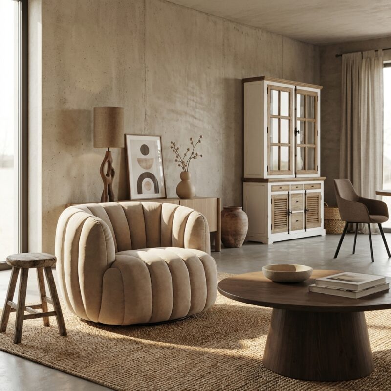 Amalfi TV-meubel in witte was, landelijk modern stijl, 180 cm breed