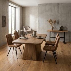 Asti eetkamertafel rechthoekig bruin 240 cm nieuwe vintage stijl