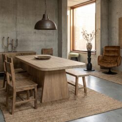 Asti eetkamertafel naturel, rechthoekig, New Vintage stijl, 200 cm lang