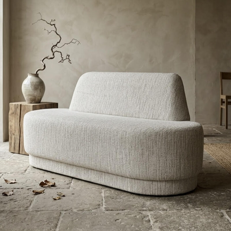 Eetkamerbank Curved fraai afgewerkt met mooie rondingen