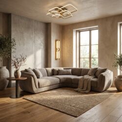 Bank Gianelle Be straight dark brown, comfortabel en elegant zitmeubel met afneembare kussens en armleuning