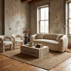 Bank Luxandra sand tweed fire retardant hoofdafbeelding comfortabel zitmeubel