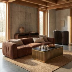 Bank Monty be straight coffee, bruin, handgemaakt, comfortabel zitmeubel