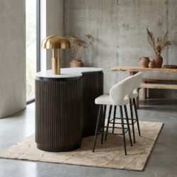 Bar Mayfield 1-deur, bruin, handgemaakt, metaal, luxe