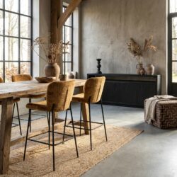 Barstoel Darby cognac fusion, eigentijdse en comfortabele zitting