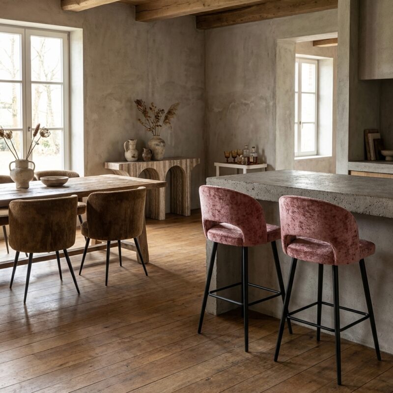 Barstoel Savoy customized fire retardant, zwart, kunststof, modern design