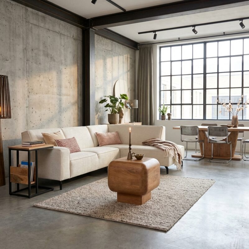 Bijzettafel Fedde Naturel Mangohout Salontafel Starfurn collectie