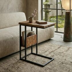 Bijzettafel en laptoptafel Live Edge in de aanbieding en direct leverbaar