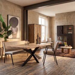 Boomstamtafel Dakota Naturel Mangohout 160 cm