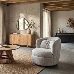 Britt Beige draaifauteuil, luxe uitstraling en comfortabel zitgedeelte