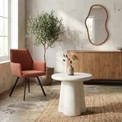 Brix Clubs Sandy ronde salontafel beige beton MDF
