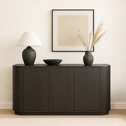 Novero Espresso 170cm kast met openingen en sluitingen