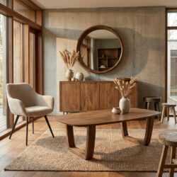 Cortez 130cm rechthoekse salontafel in bruin mangohout