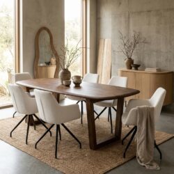 Cortez eetkamertafel, rechthoekig, bruin, mangohout, Malta finish