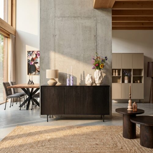 Sideboard Madison Schwarz | 165 cm