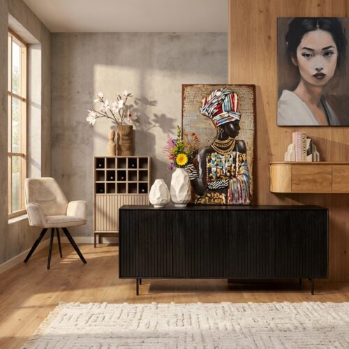 Dressoir Madison Black, complete voorstelling van het product
