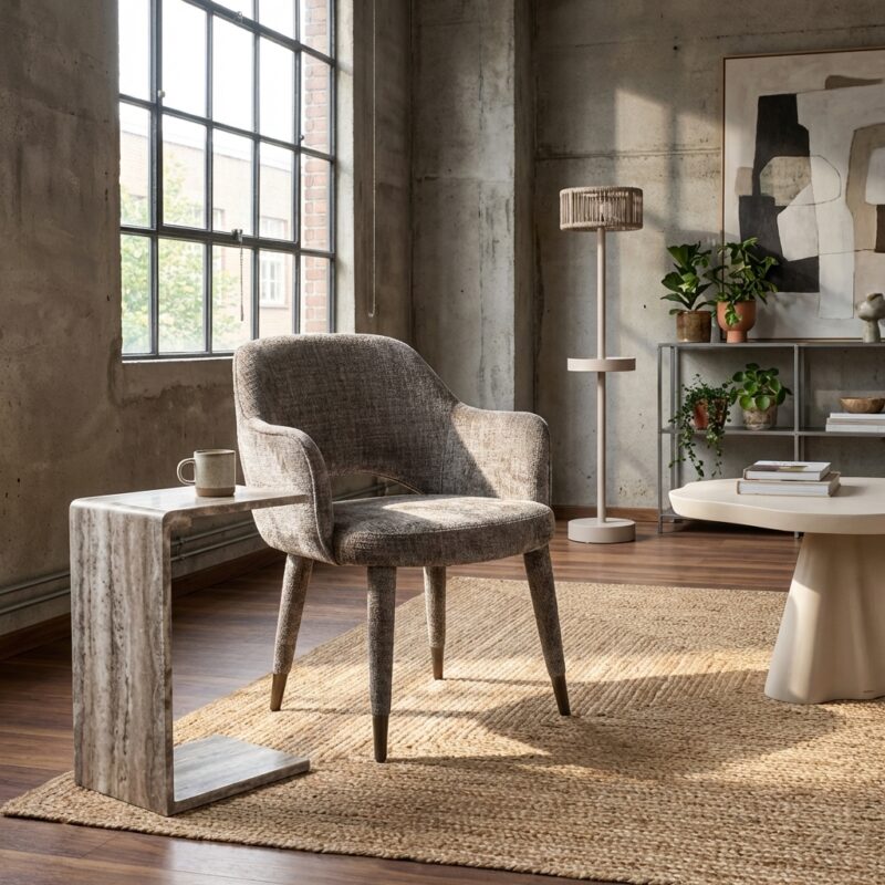 Eetkamerstoel Donnatella niagara stone fire retardant