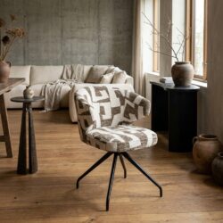 Eetkamerstoel Milly moss graffic swivel, comfortabel en stijlvol