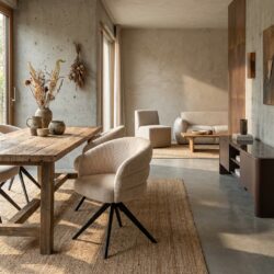 Eetkamerstoel Serenity niagara beige swivel fire retardant