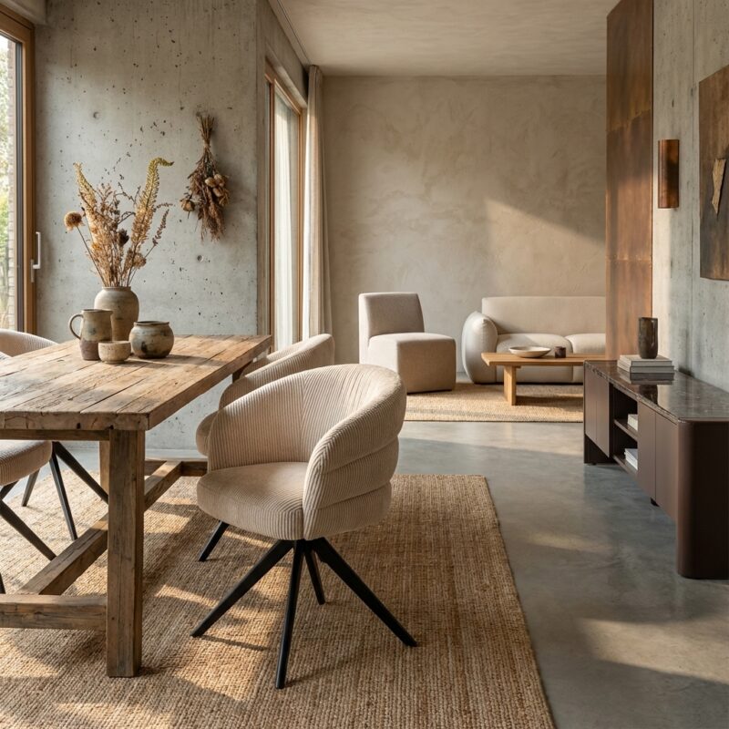 Eetkamerstoel Serenity niagara beige swivel fire retardant