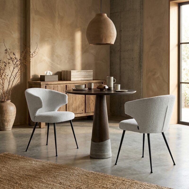 Eetkamerstoel Xandra cream fusion wit, comfortabel en stijlvol