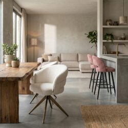 Eetkamerstoel Zendaya Niagara beige swivel, comfortabel en stijlvol