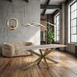 Eettafel Bottega Blush beige danish oval 220 hoofdafbeelding